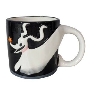 Disney Zero Mug Black White 20oz Jack Skellington 3D Nightmare Before Christmas